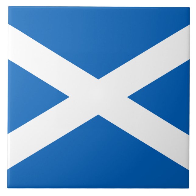 Scottish Flag (Saltire) (Scotland Flag) Ceramic Tile (Front)
