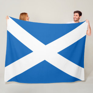 Scottish Flag (Saltire) (Scotland Flag) Fleece Blanket