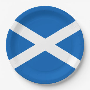 Scottish Flag (Saltire) (Scotland Flag) Paper Plate