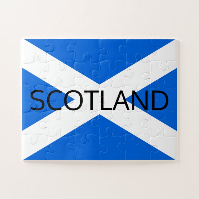 Scottish Flag Scotland 11x14 30pc jpcnt Jigsaw Puzzle (Horizontal)