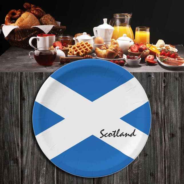 Scottish flag & Scotland Land Patriots /sport fans Paper Plate (Creator Uploaded)
