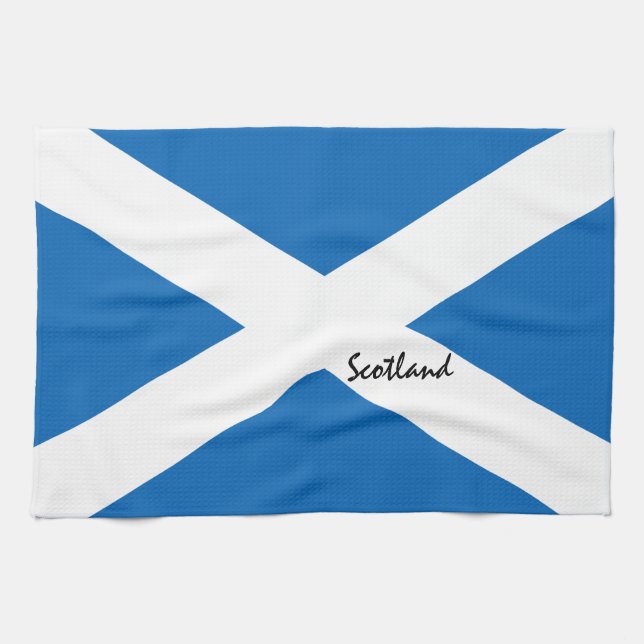 Scottish flag & Scotland Land Patriots /sport fans Tea Towel (Horizontal)