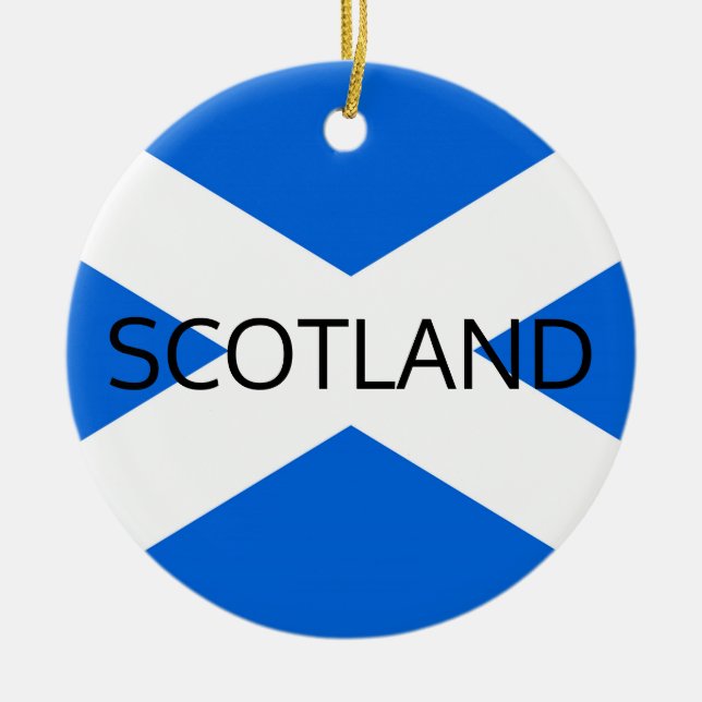 Scottish Flag Scotland orncnt Ceramic Ornament (Front)