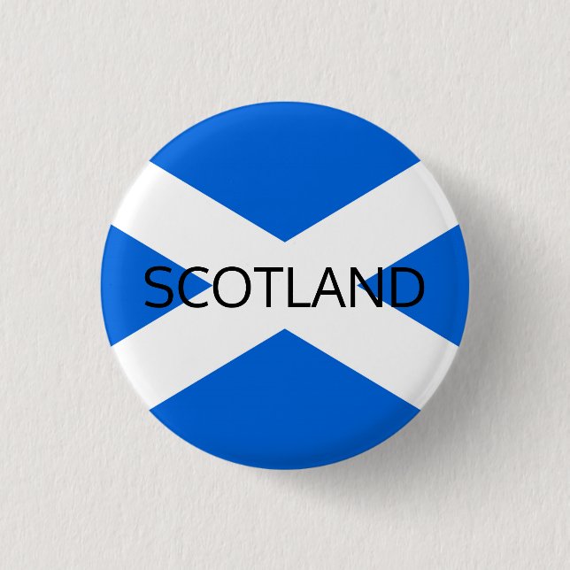Scottish Flag Scotland pbcnt 3 Cm Round Badge (Front)