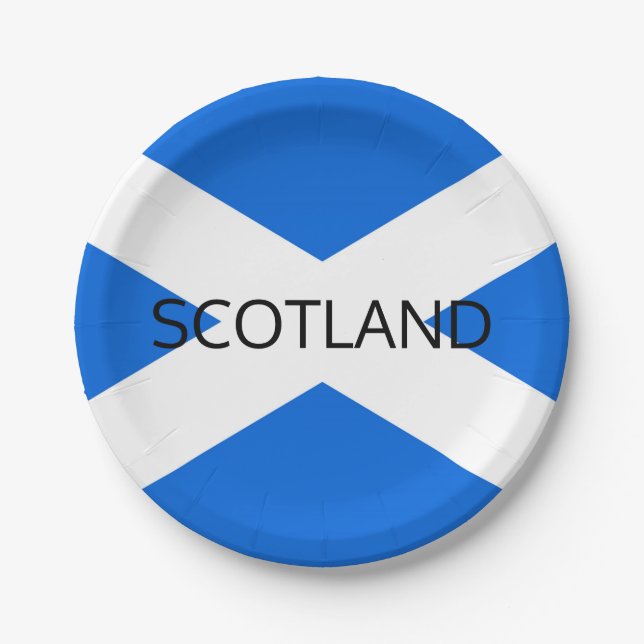 Scottish Flag Scotland ppcn Paper Plate (Front)