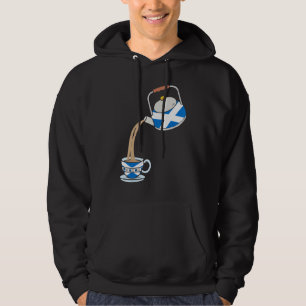 Scottish Flag Scotland With Teapot & Teacup Hoodie