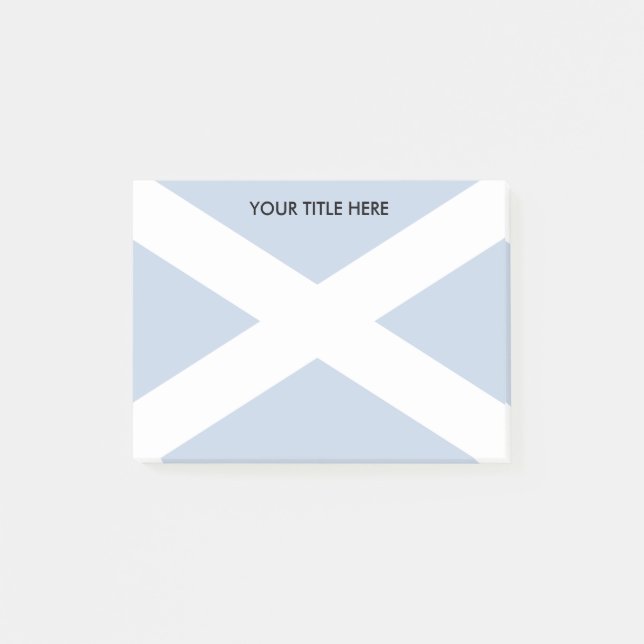 Scottish flag soft background image custom post-it notes (Front)