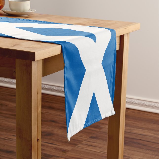 Scottish flag & Sports fans house / Scotland Short Table Runner (In Situ)