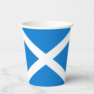 Scottish flag-thistle paper cups