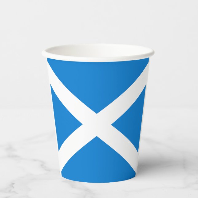 Scottish flag-thistle paper cups (Front)