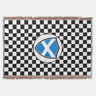Scottish flag throw blanket