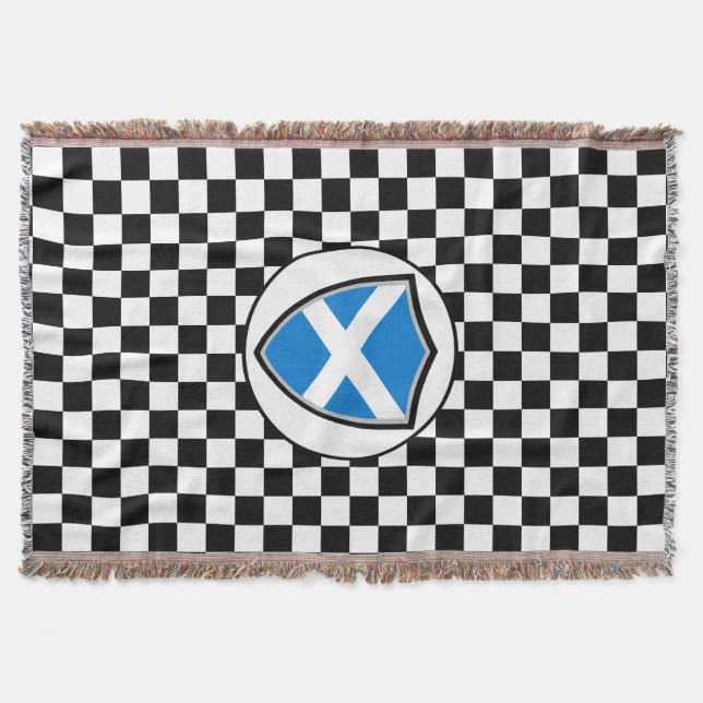 Scottish flag throw blanket (Front)