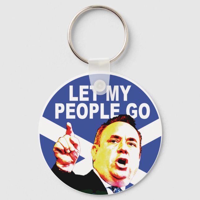 Scottish flag with Alex Salmond Key Ring (Front)