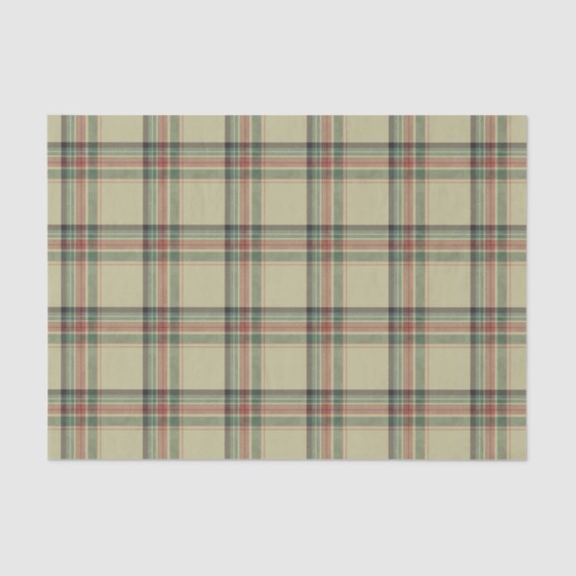 Scottish Floral and Tartan Series Design 36 Tissue Paper (Front)