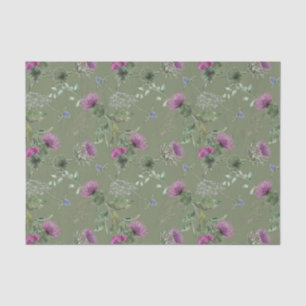 Scottish Floral and Tartan Series Design 4 Tissue Paper
