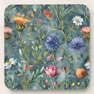 Scottish flowers coaster