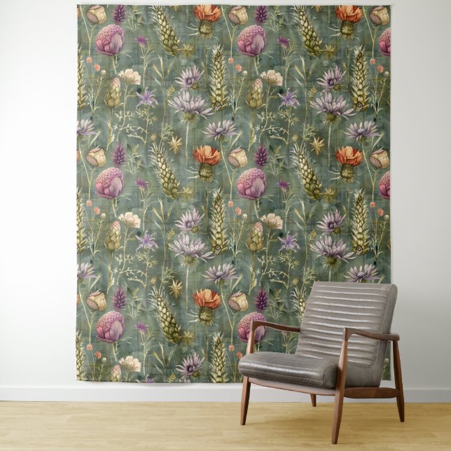 Scottish flowers tapestry (In Situ)
