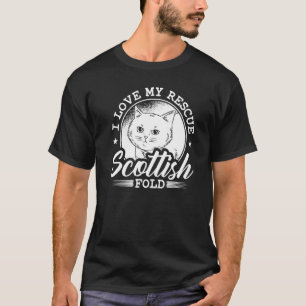 Scottish Fold Cat Longhair Highland Kitten Owner   T-Shirt