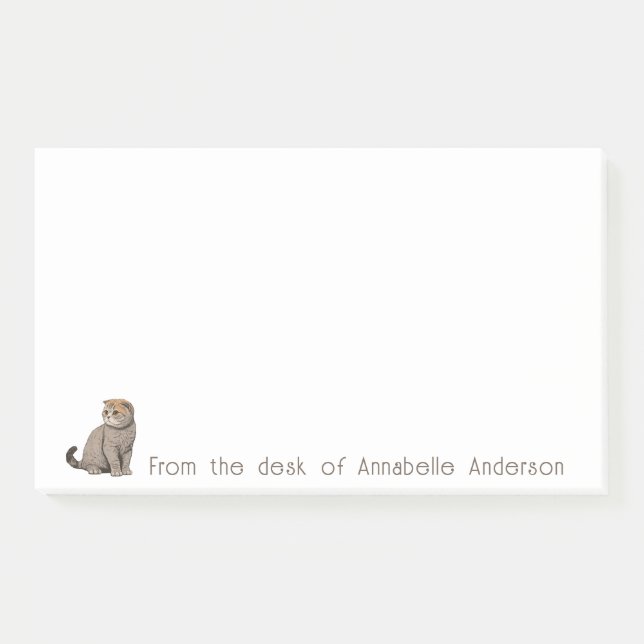 Scottish Fold Cat Personalise Notes (Front)