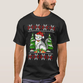 Scottish Fold Christmas Tree Lights Ugly Sweater S