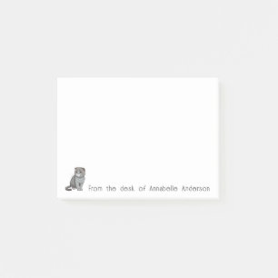 Scottish Fold Grey Cat Personalise Notes