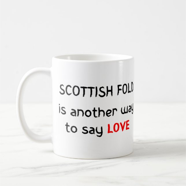 scottish fold love coffee mug (Left)