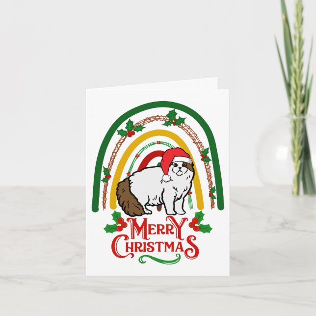 Scottish Fold Merry Christmas Card (Front)