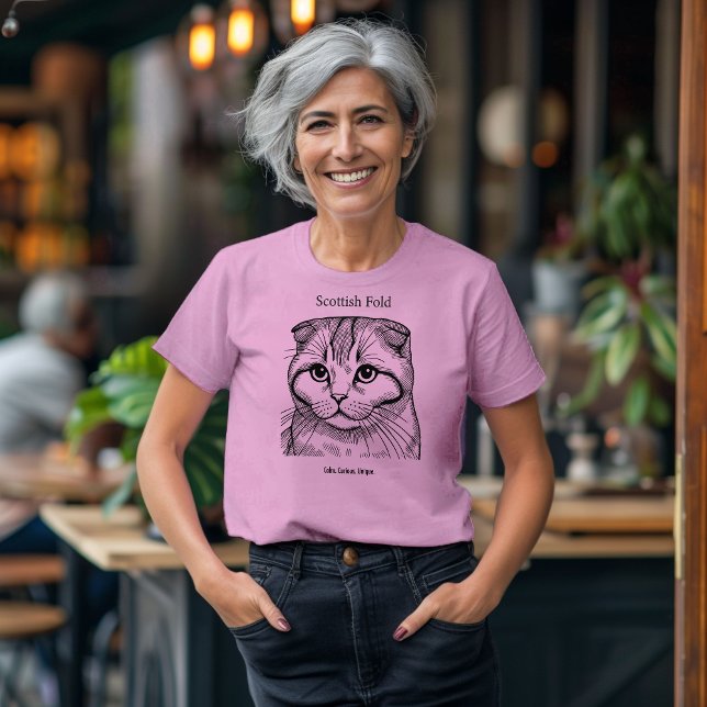 Scottish Fold Portrait T-Shirt (Creator Uploaded)