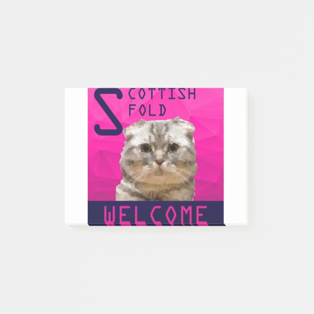 Scottish Fold Post-it Notes (Front)