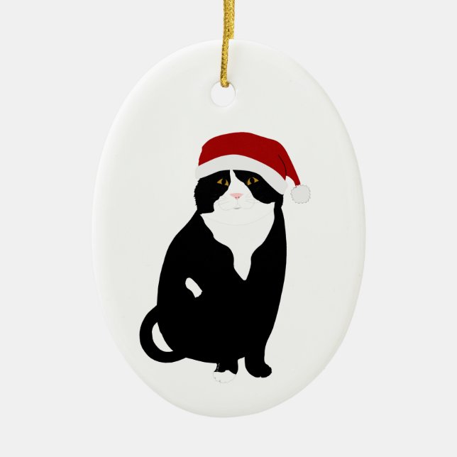 Scottish Fold Santa Ornament (Front)
