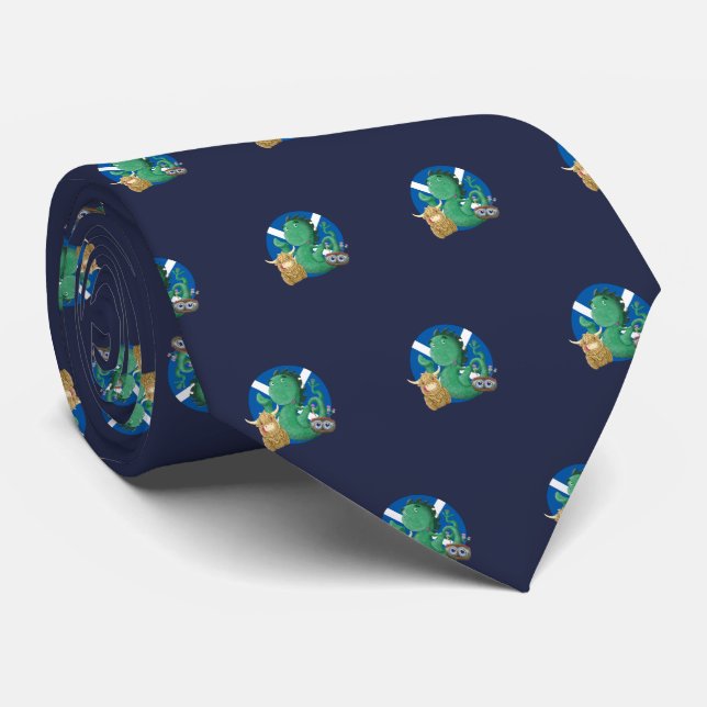 Scottish Friends  (midnight blue) Tie (Rolled)