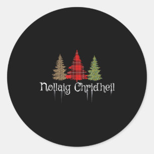 Scottish Gaelic Merry Christmas Nollaig Chridheil Classic Round Sticker