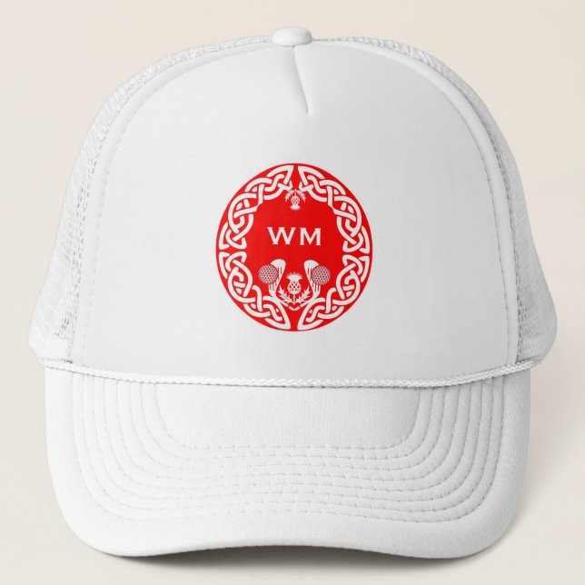 Scottish Golfer Gift Trucker Hat (Front)