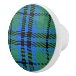 Scottish Grandeur Clan Keith Tartan Plaid Ceramic Knob