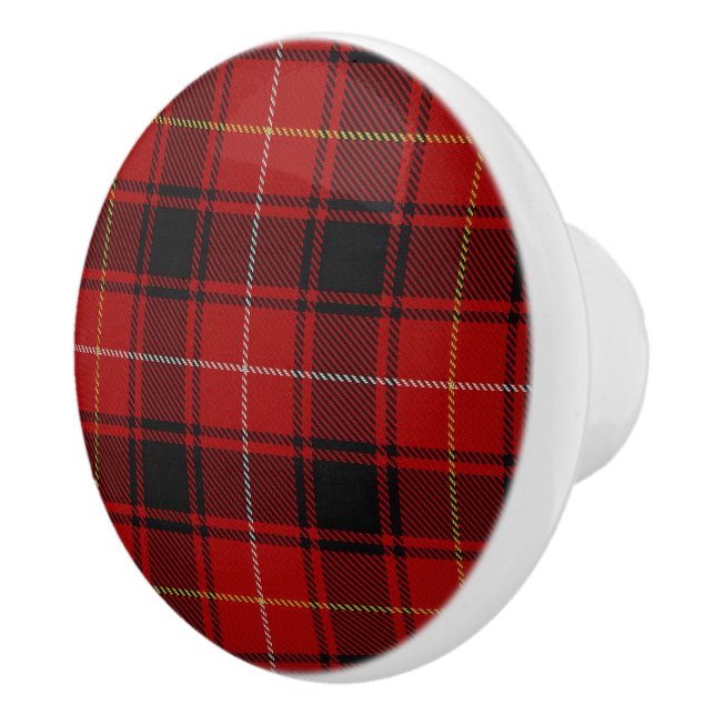 Scottish Grandeur Clan MacIver Tartan Plaid Ceramic Knob (Right)