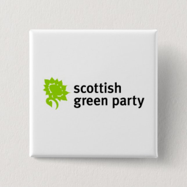 Scottish Green Party Logo 15 Cm Square Badge (Front)