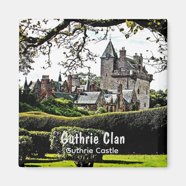 Scottish Guthrie Clan's Castle Keepsake  Magnet (Front)