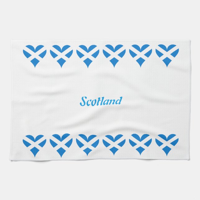 Scottish heart tea towel (Horizontal)