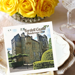 Scottish Henderson Clan's Fordell Castle Photo Napkin