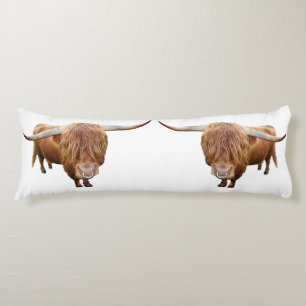 Scottish highland cattle body cushion