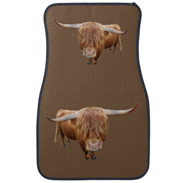 Scottish Highland Cattle Car Mat 