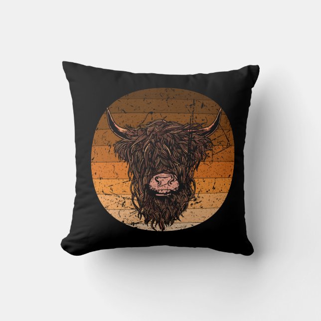 Scottish Highland Cattle Cushion (Front)