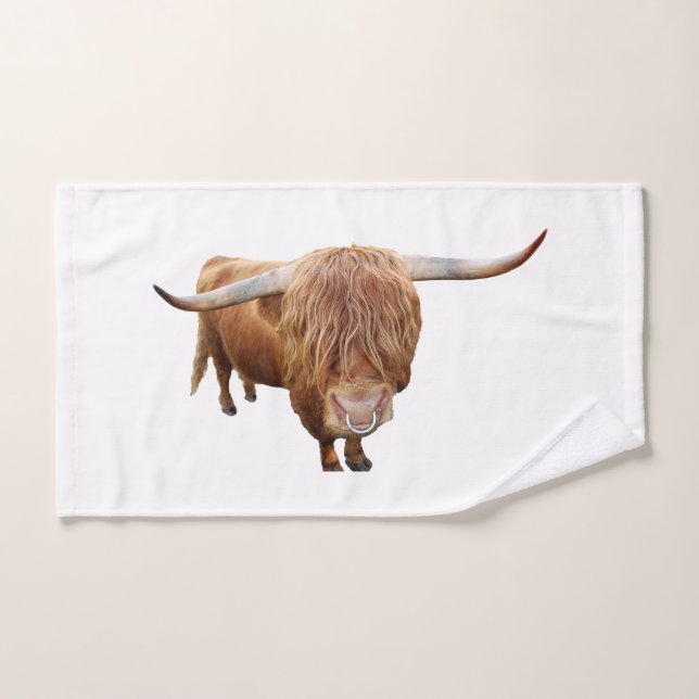 Scottish highland cattle hand towel (Hand Towel)