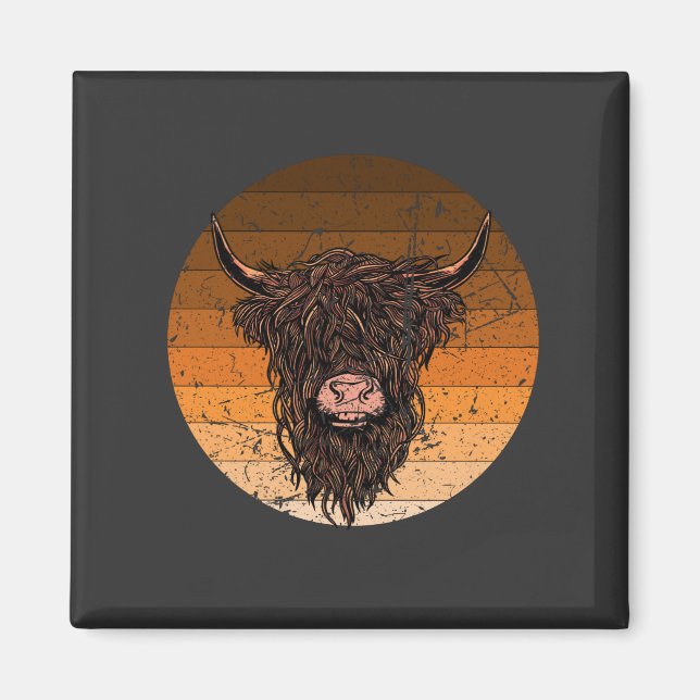 Scottish Highland Cattle Magnet (Front)