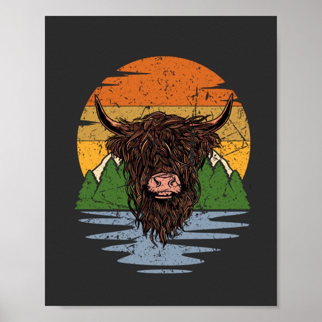 Scottish Highland Cattle Poster (Front)