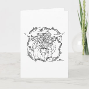 Scottish Highland "Coo" Card