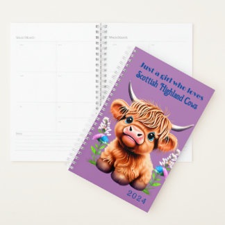 Scottish Highland Cow 2024 Planner