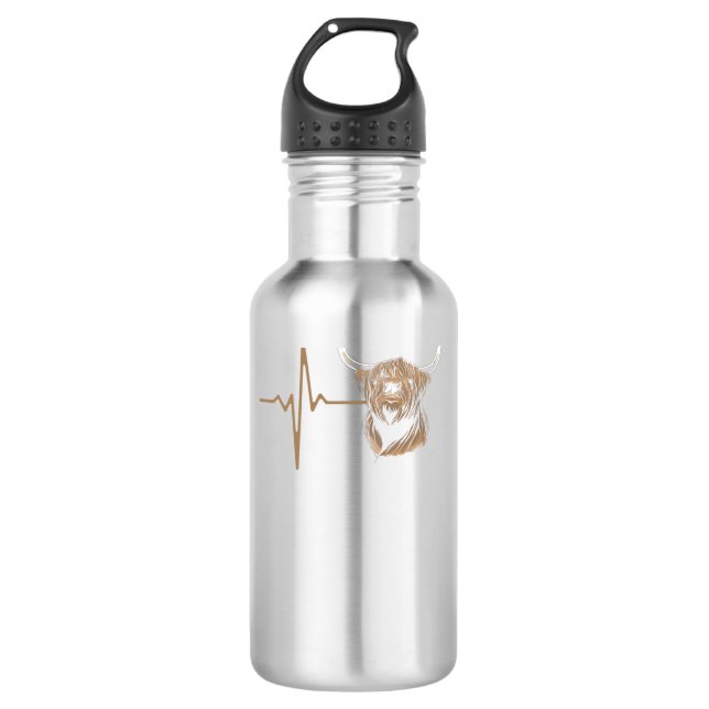 Scottish Highland Cow 710 Ml Water Bottle (Front)