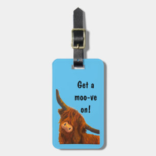 Scottish Highland Cow Bag Tag