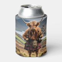 Scottish Highland Cow Bagpiper,